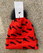 Nike Beanie Knit Hat Removable Pom Pom FJ6306-633 Youth Kids One Size