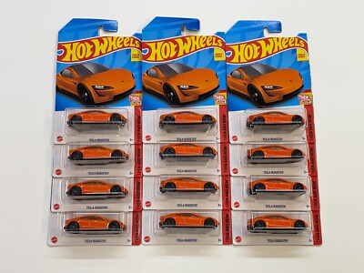 2023 HOT WHEELS THEN AND NOW TESLA ROADSTER COLLECTOR NO. 249/250 LOT OF 12