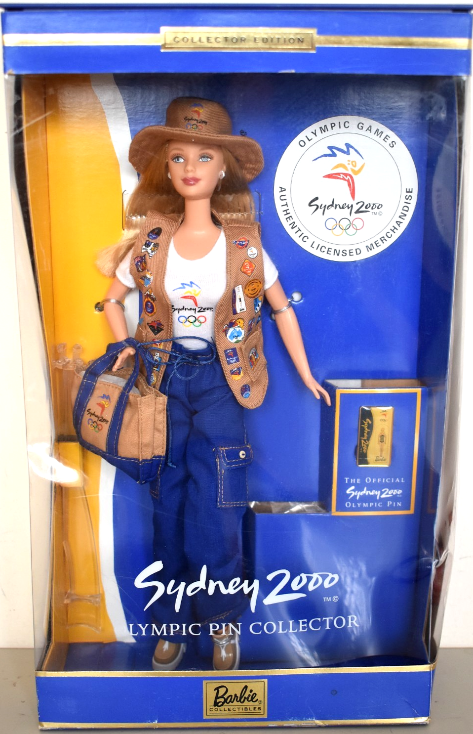 1999 Collector Edt SYDNEY 2000 OLYMPIC GAMES Vintage Blonde Barbie Dented Box