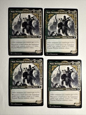 4x Mtg Kaldheim Maja, Bretagard Protector Showcase NM/M Magic The Gathering