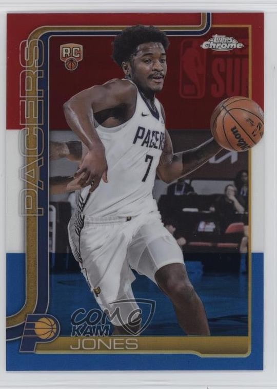 2025-26 Topps Chrome Red White & Blue Refractor Kam Jones #289 Rookie RC