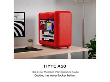 HYTE CS-HYTE-X50G-RR Red ABS / Steel / Tempered Glass ATX Mid Tower Case