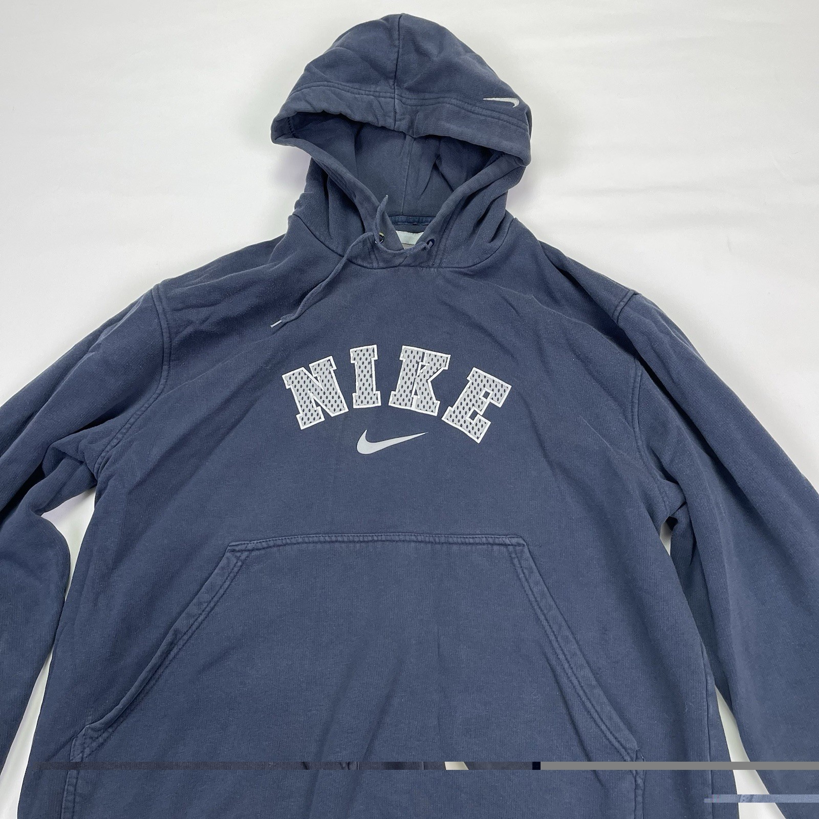 Vintage Y2k Nike Navy Blue Hoodie Size Large thumbnail 4