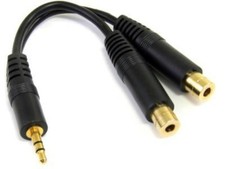 Startech This 3.5mm Stereo Splitter Cable/y-cable Features One 3.5mm Male And Tw