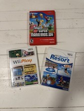 Wii Games LOT, Super Mario Bros Wii, Wii Sports Resort, Wii Play
