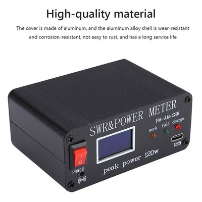 1.8MHz 50MHz SWR Power Wavelength Meter Organic Light Emitting Diode Screen Shor