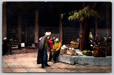 Vintage Constantinople Top-Hané Mosque Courtyard Postcard by E.F. Rochat A353