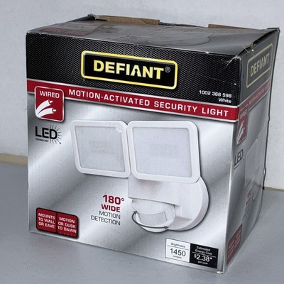 DEFIANT DFI-5999-WH 90W 1400lm White Motion Sensing LED Flood Light