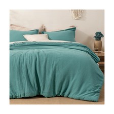 David's Home Cotton Muslin Comforter Set King Size,Soft Comfy Lightweight Bre...