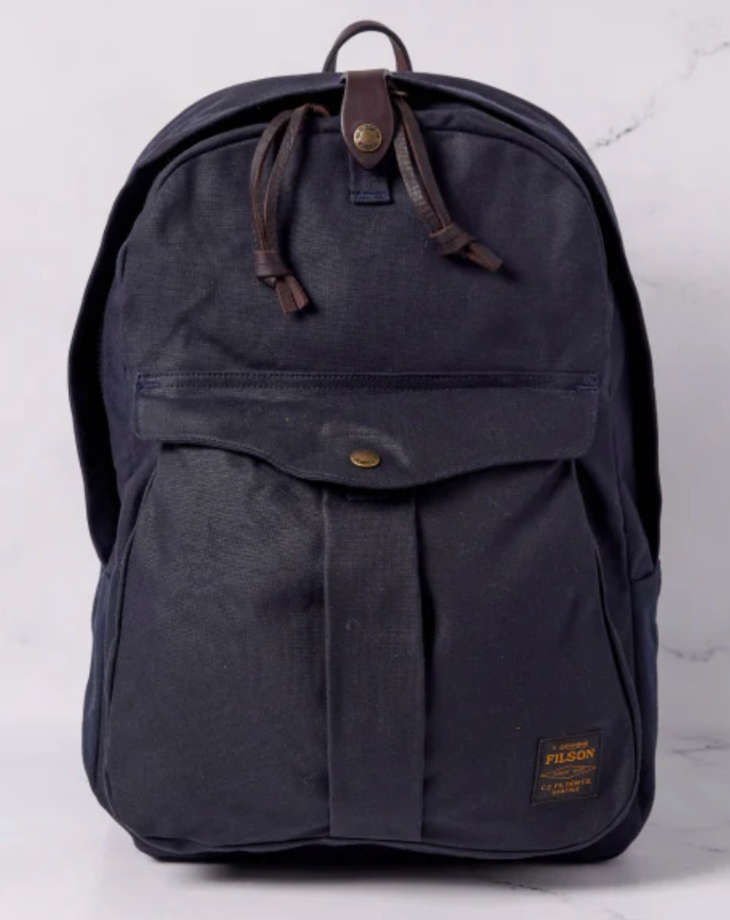 Canvas Tin Cloth Twill & Leather Navy Laptop Bag New
