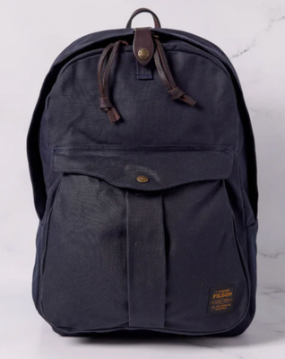 Filson Journeyman Backpack Canvas Tin Cloth Twill & Leather Navy
