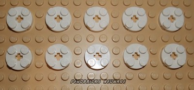 Lego Basic 10 Platten rund 2x2 weiss #4032 NEUWARE
