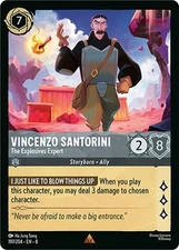 x1 Vincenzo Santorini - The Explosives Expert - 197/204 - Rare Lorcana Reign of 