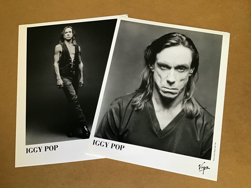 2 Rare Iggy Pop 1999 Press Release 8" by 10"B&W  Photographs by Blake Little!