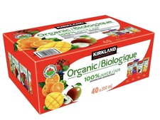 Kirkland Signature Organic Juice Assorted Fruit Flavours Cartons Pack 40 x 200ml