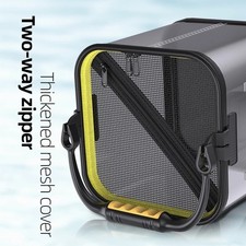 Secchio da Pesca Pieghevole Trasparente Contenitore Esche Vive Impermeabile Borsa da Trasporto