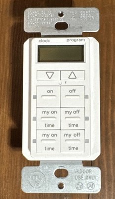 myTouchSmart Simple Set 15 Amp 120V 24 Hour In-Wall Digital Programmable Timer