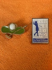 Rally For A Cure Lapel Pin - Golf For Women Magazine Breast Cancer Tournament ea