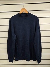 ASOS MENS MOCK NECK JUMPER NAVY SIZE L (REF 838)