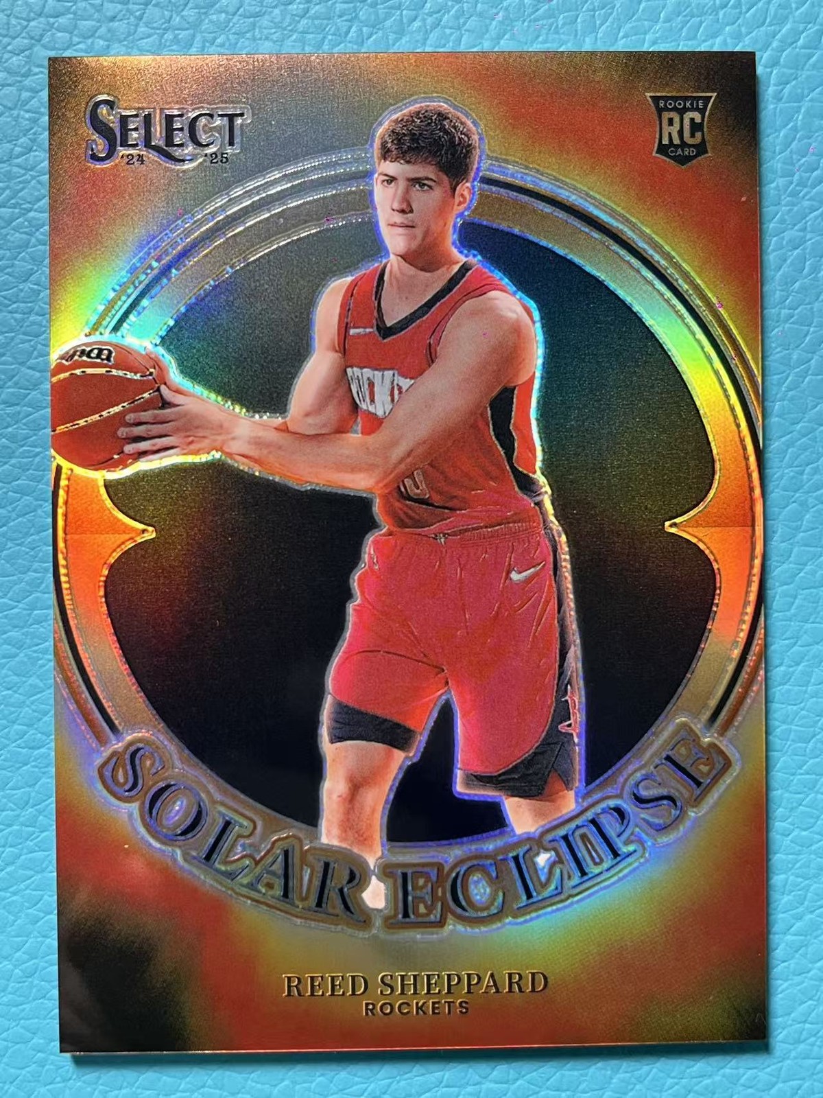 Reed Sheppard 2024-25 Panini Select Solar Eclipse SSP Case Hit Prizm RC #4