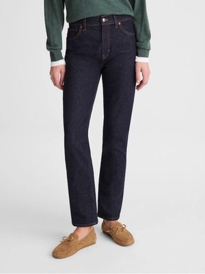 Madewell The Petite Jules Slim-Straight Jean dark blue wash women s Size 24P NWT