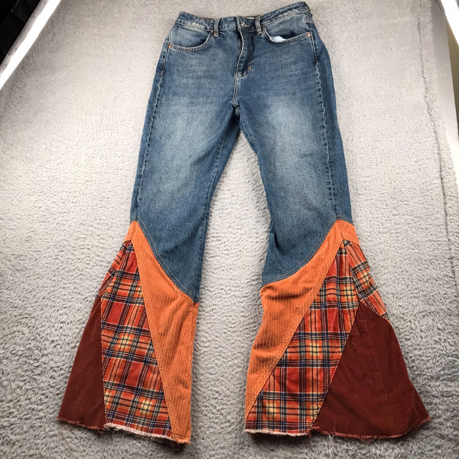 We The Free People Flashback Patchwork Flare Jean… - image 2