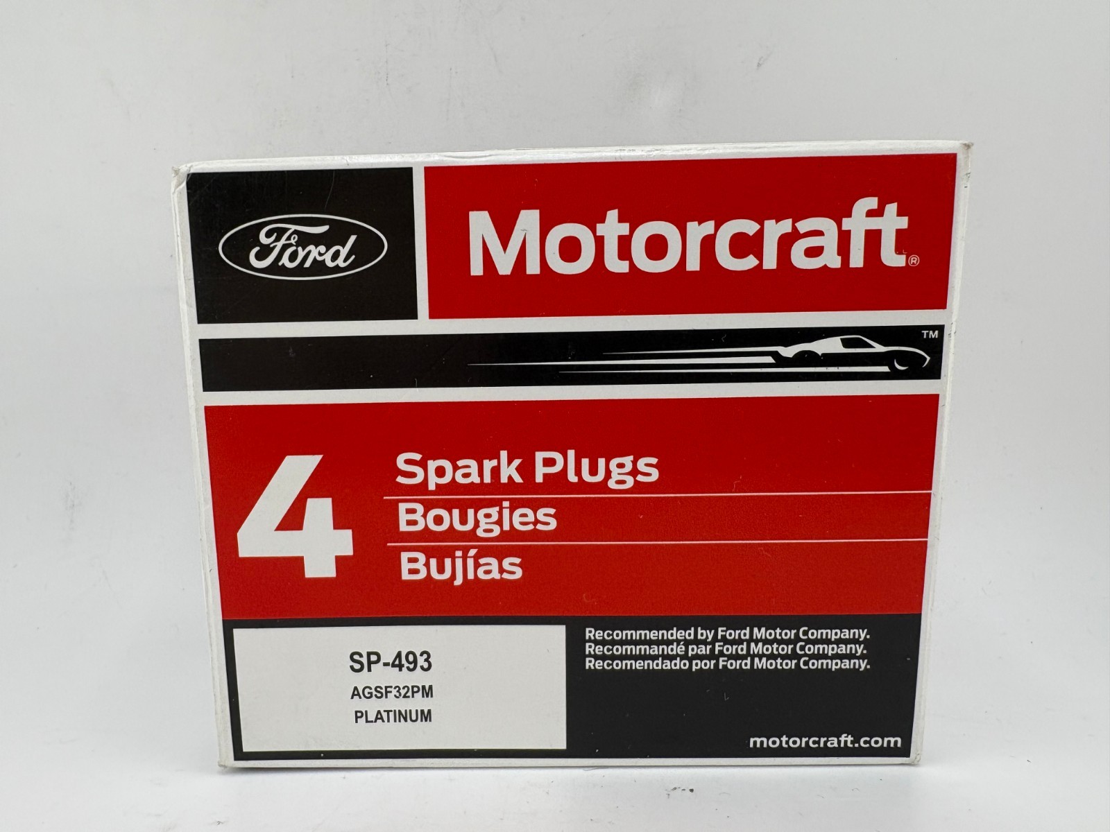 4- Spark Plug Motorcraft SP-493 AGSF32PM Platinum 
