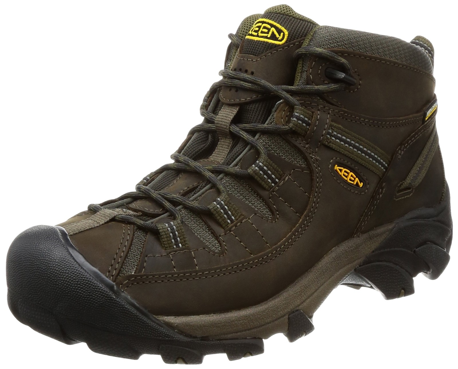 KEEN Mens Targhee 2 Mid Waterproof Hiking Boots in Canteen Dark Olive