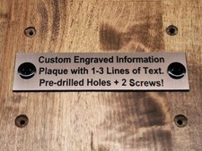 Custom Engraved 1x4 Copper Plate Plaque w Screws Your Wording Information ID Tag
