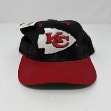 Vintage Kansas City Chiefs Competitor NFL Snapback Hat Football Black 90s NWT
