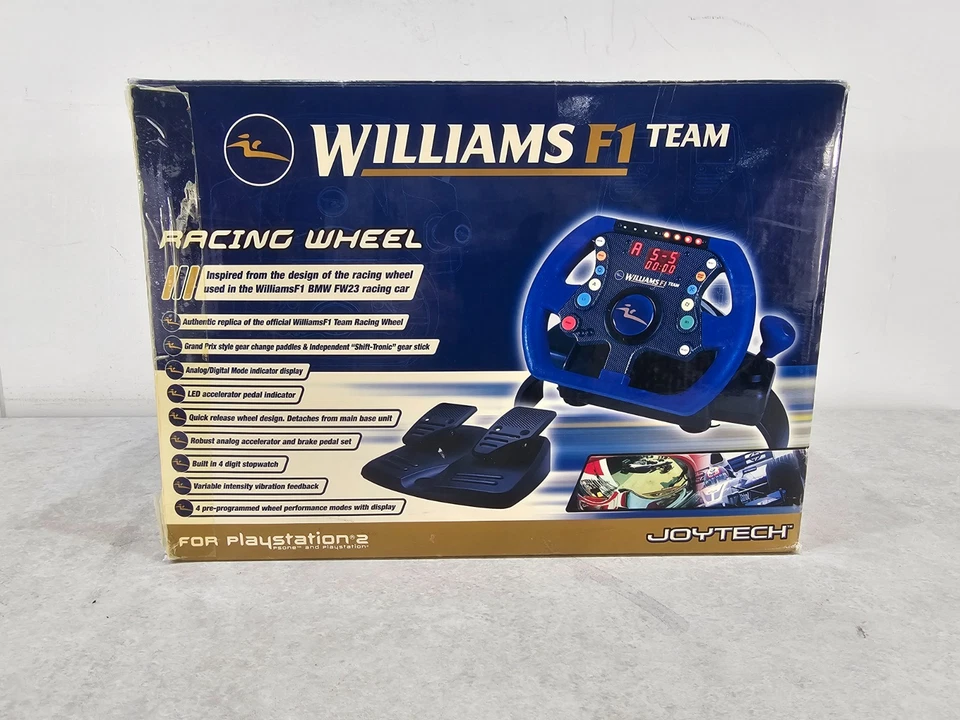 Williams F1 Racing Steering Wheel Controller PS2 Joytech - Image 2 of 4