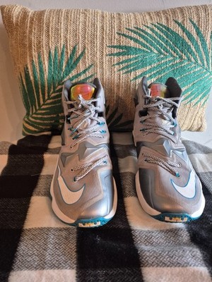 Nike LeBron XIII 13 Hologram Blue Lagoon Grey 807219-014 Size 11