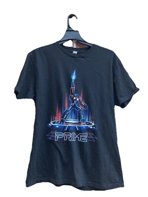 Optimus Prime Transformers Rock Me brand T-Shirt Size Large Black Shirt VGC
