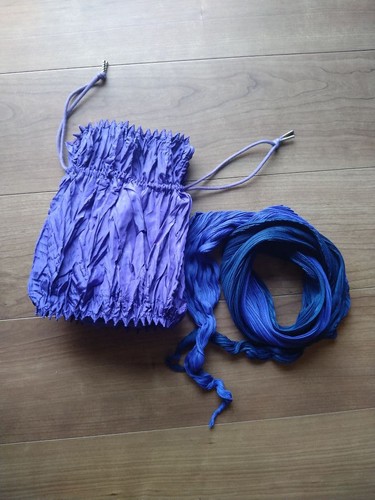 ISSEY MIYAKE Pleats Please Scarf & Shawl Purple Vintage Japan Rare