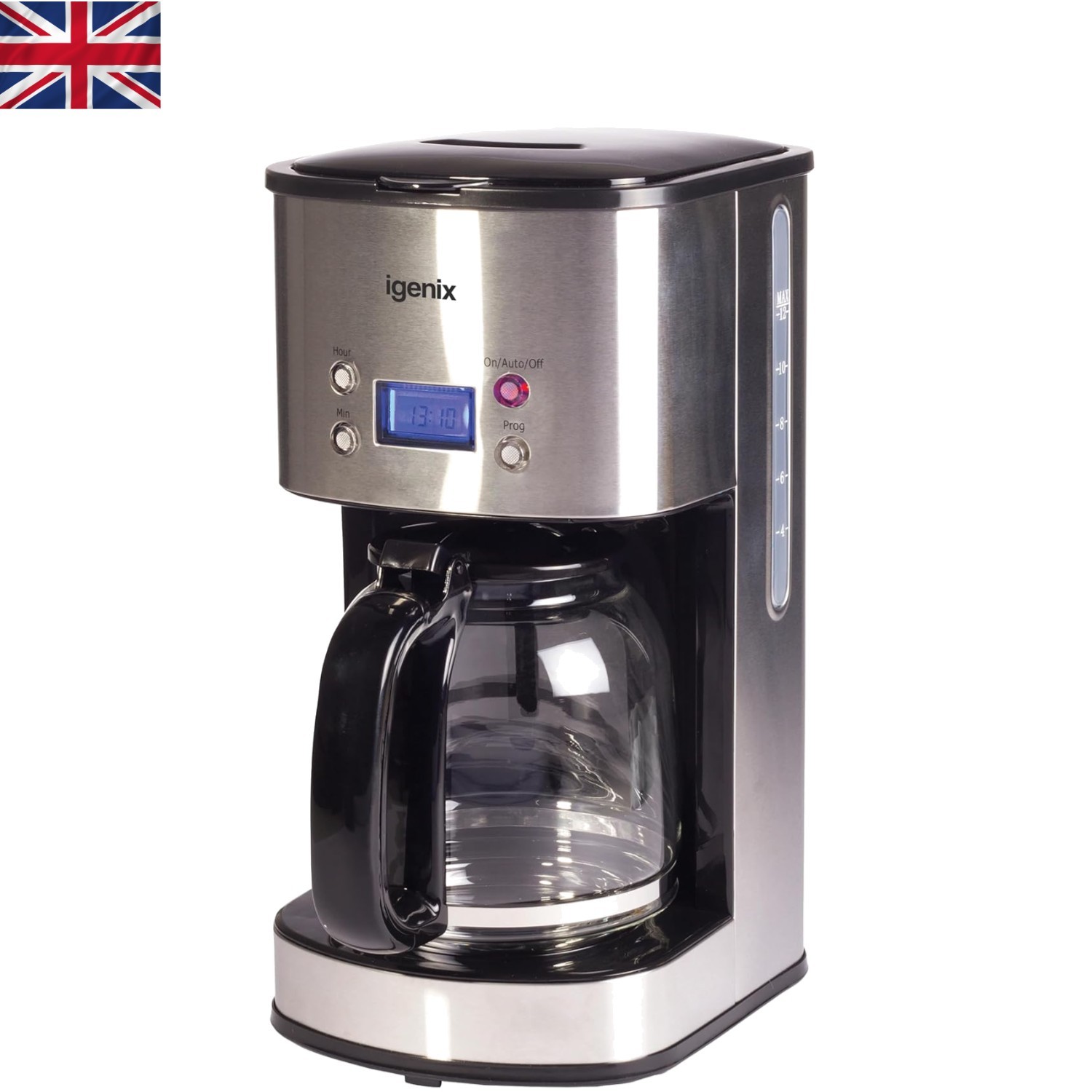 Caffettiera a Goccia Compatta 12 Tazze in Acciaio Inox