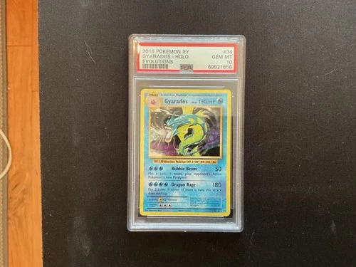PSA 10  Pokemon Gyarados 34 Evolutions XY Reverse Holo 2016 Graded Card