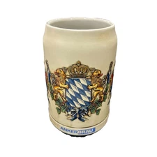 Bavaria Bayern Coat of Arms ANKER BRAU Beer Stein German Stoneware Mug 0.5L