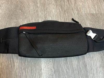 RARE Prada Sport Black Waist Bag Vintage Womens, used . 