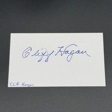Cliff Hagan Signed 3x5 Index Card - St. Louis Hawks - TTM Authentic Autograph
