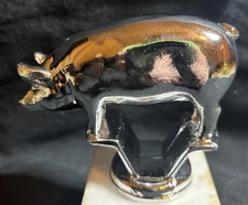 Vintage Heavy Metal Hog Pig Silver Topper NOS 1970’s  4” X  3 1/4”