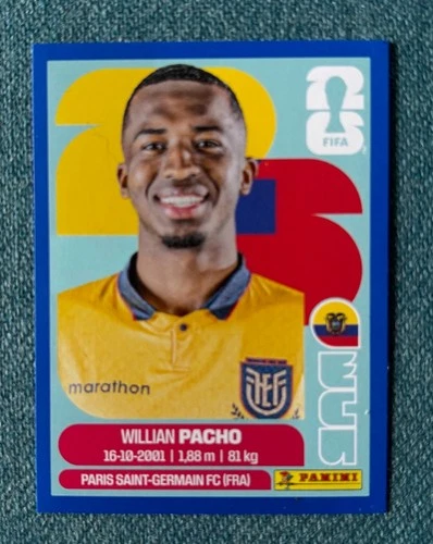 Willian Pacho 2026 Panini Willian Pacho #ECU-6 Blue