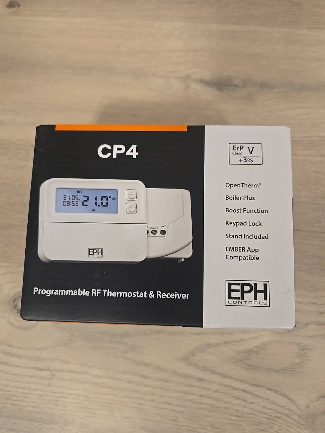 EPH cp4 Wireless Combipack 4 Programmable RF Thermostat and Receiver BNIB