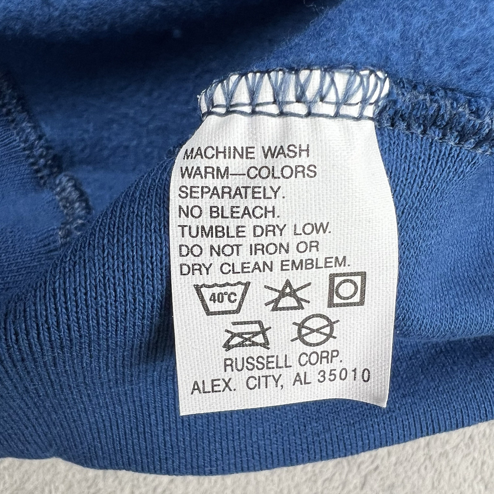 LL Bean Sweatshirt Men L Russell Athletic V Stitch USA Vintage 80s 90s Crewneck