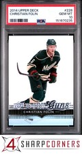 2014 UPPER DECK #228 CHRISTIAN FOLIN RC YOUNG GUNS WILD POP 5 PSA 10