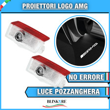 2 PROIETTORI SPORTELLO LOGO SCRITTA AMG LUCI LED PORTIERA MERCEDES GLC X253 C253