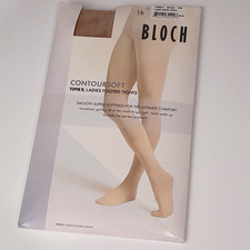 Bloch Contoursoft Dance Footed Tights Tan T0981L BTAN Womens Adult Petite Small