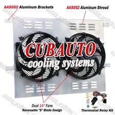 For 1983-1994 Ford Diesel F59 F-250 F350 7.3l Aluminum Radiator Shroud Fanrelay
