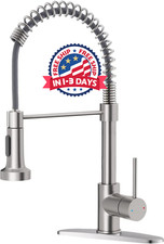 Grifo de cocina con rociador extra ble en n quel cepillado y acero inoxidable