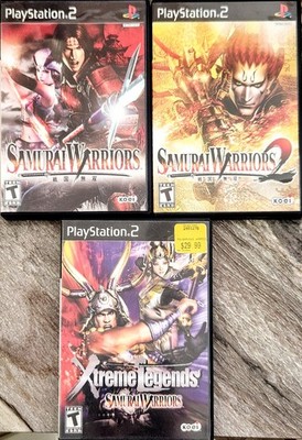 Lot of 3: Samurai Warriors 1, 2 & Extreme Legends (Sony PS2 Games)