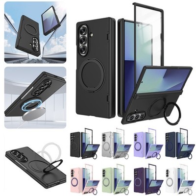 Mag Safe Ring Stand Phone Case W/ Screen Protector For Samsung Galaxy Z Fold 7 